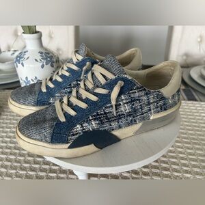 Dolce Vita Zina Blue and Cream sneakers